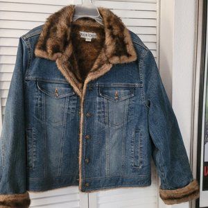 Marvin Richards Fur Lined Jean Jacket - Size L